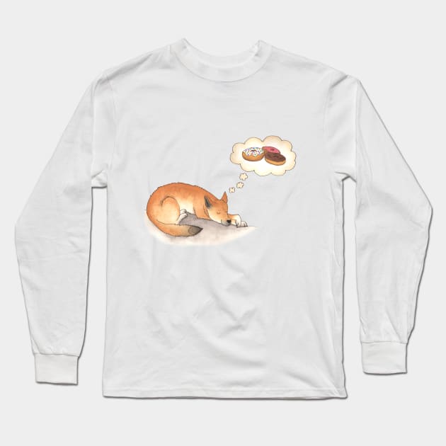 D is for Dingo Long Sleeve T-Shirt by thewatercolorwood